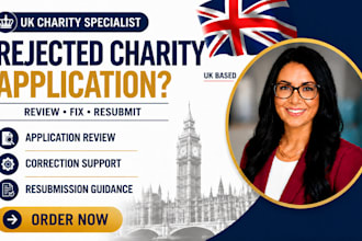 review and fix your rejected UK charity commission application
