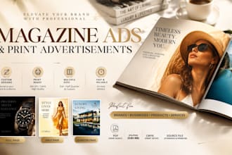 design magazine ads and polished print advertisements