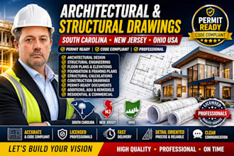 create architectural and structural drawings in south carolina, new jersey, ohio
