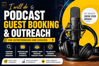do podcast guest booking and outreach for entrepreneurs and coaches