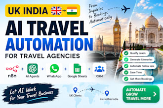 build ai automation for UK india travel agencies using n8n