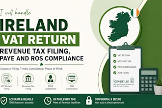 handle ireland vat return, revenue tax filing, paye and ros compliance