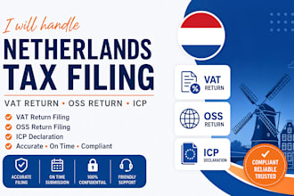 handle netherlands tax filing, vat return, oss return and icp compliance