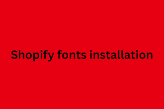 do shopify fonts installation