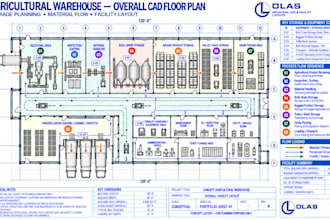 design agricultural warehouse floor plans and industrial cad layouts