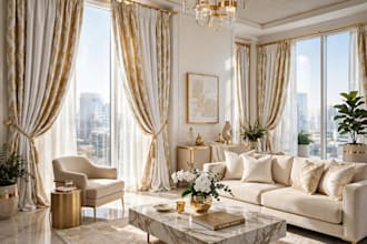 design luxury curtains  and interior home styling