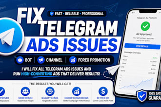 fix telegram ads issues, telegram channel, forex promotion