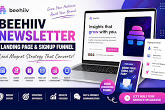 create beehiiv newsletter landing page signup funnel lead magnet strategy