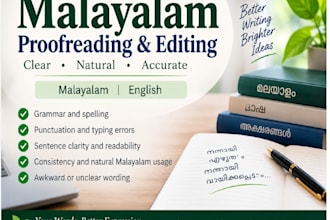 proofread and edit malayalam content professionally