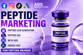 peptide marketing, peptide lead generation, peptide SEO, peptide meta google ads