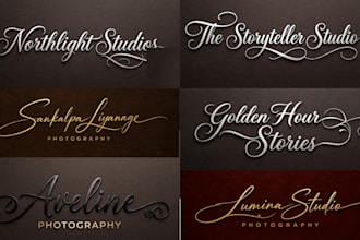 design a custom photography watermark, signature logo