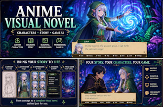 create an anime visual novel