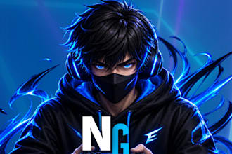 design youtube and twitter banner and logo