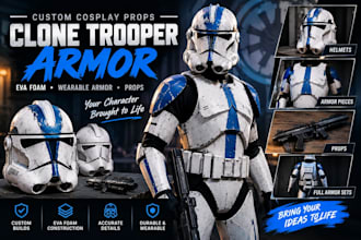 create custom cosplay props clone trooper armor eva foam wearable armor