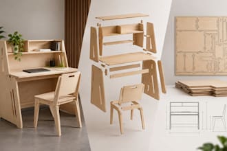 design flatpack furniture, cnc router dxf files, woodworking plans and cut lists