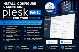 install, configure and maintain plesk panel for your server