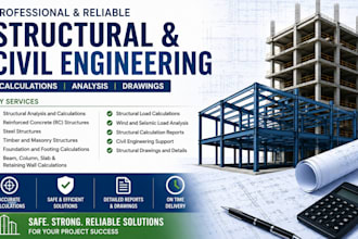 provide structural design civil engineering structures and calculation