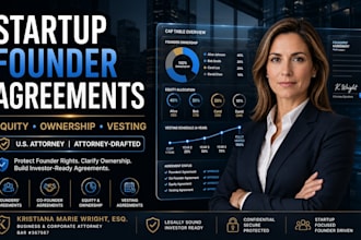 draft a startup founder equity and ownership agreement