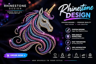 create a bulk rhinestone design template professionally