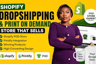 shopify store dropshipping print on demand website shopify pod shopify printify