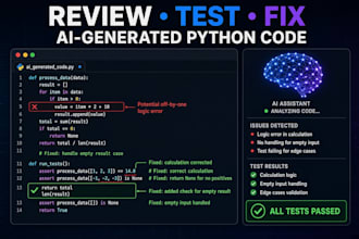 fix, debug and improve your python code
