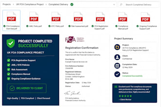 do UK fca compliance, aml kyc policy, and fca registration support
