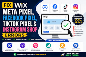 fix wix meta pixel, facebook pixel, tiktok pixel and instagram shop errors