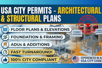 do architectural and structural drawings for city permits in USA