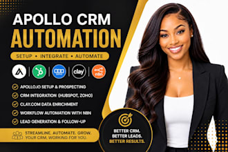 setup apollo io CRM and automation workflows