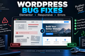 fix wordpress bugs and elementor issues