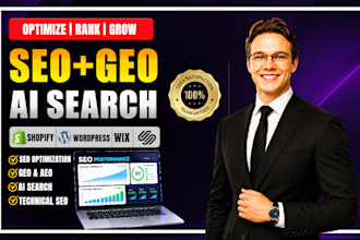 do SEO GEO ai optimization for shopify wordpress wix and squarespace