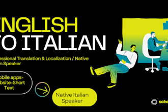 translate english to italian, apps and short text