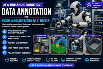provide ai and humanoid robotics data annotation for value language action model