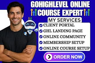 setup gohighlevel online course ghl landing page online community client portal