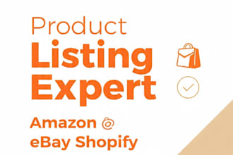 do product listing for amazon ebay and shopify