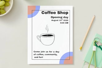 design fliers for your coffee shop or cafe