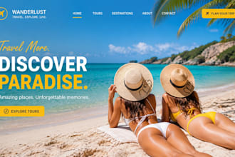 build wix travel agency website tour opeartion website vacation rental website