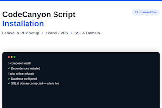 install and set up your codecanyon php or laravel script