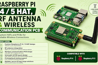 design raspberry pi 4 5 hat, rf antenna and wireless communication pcb