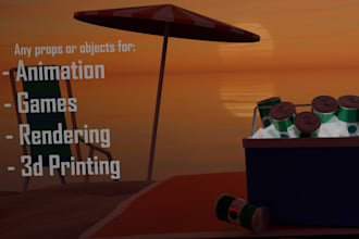 create custom 3d props and assets in blender