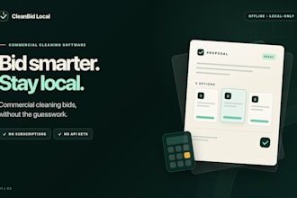 customize a commercial cleaning bid and profit calculator