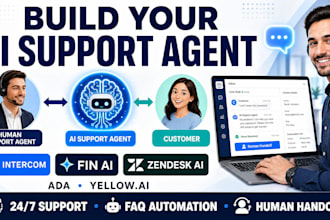 create customer support ai agent using intercom fin zendesk ai ada yellow ai