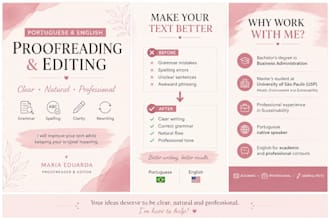 professionally review and rewrite your portuguese or english text