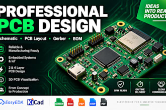 design pcb circuits and embedded systems with firmware