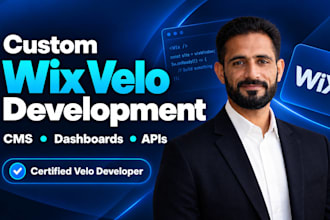 develop custom wix velo functionality and web applications