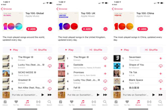 chart your apple music on apple music chart top 100 USA, UK chart
