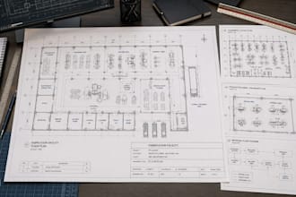 design fabrication facility floor plans industrial blueprint package cad