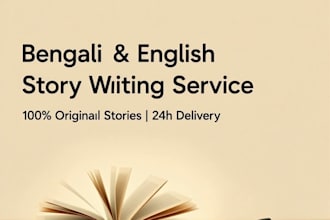 write bengali and english short stories for you