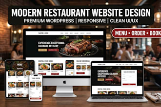 design a wordpress restaurant, cafe, food and online