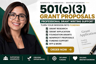 write 501c3 grant proposal nonprofit applications foundation grant business plan